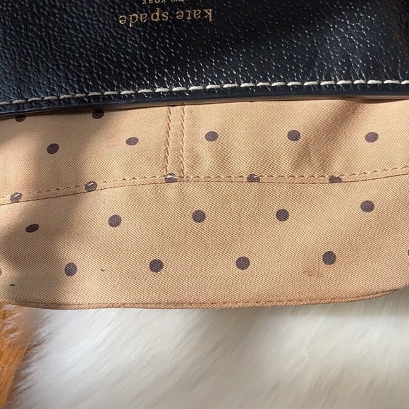 📌Kate Spade Black/ White Stitching Purse Tote - Picture 7 of 10